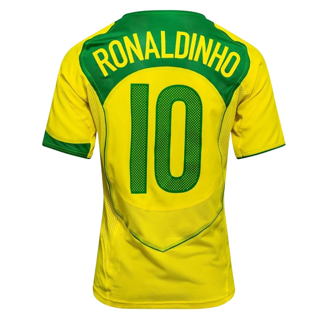 2004 BRAZIL HOME JERSEY – RONALDINHO 10 - NIKE