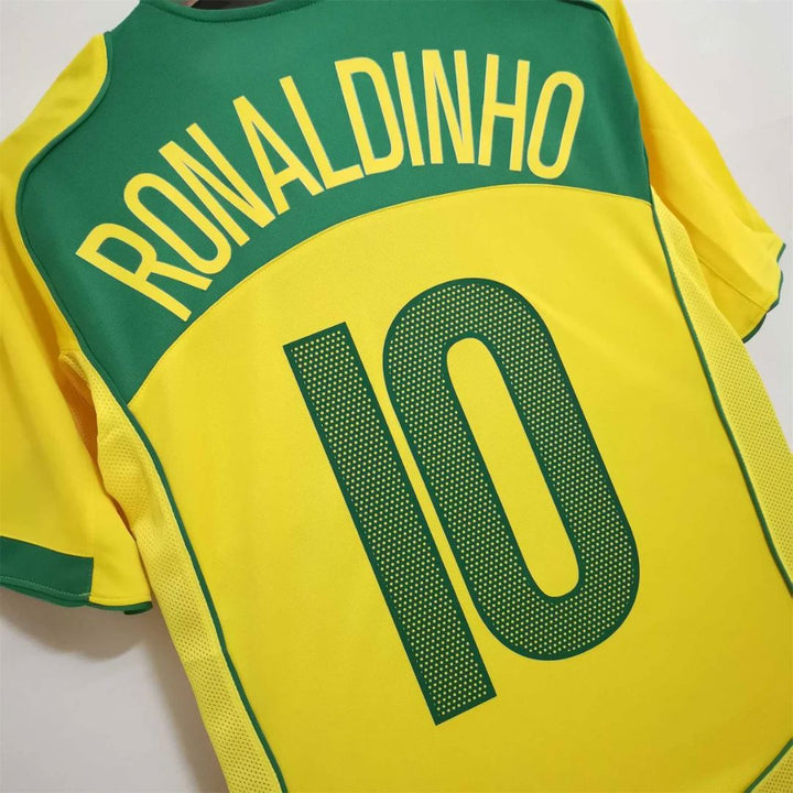 2004 BRAZIL HOME JERSEY – RONALDINHO 10 - NIKE