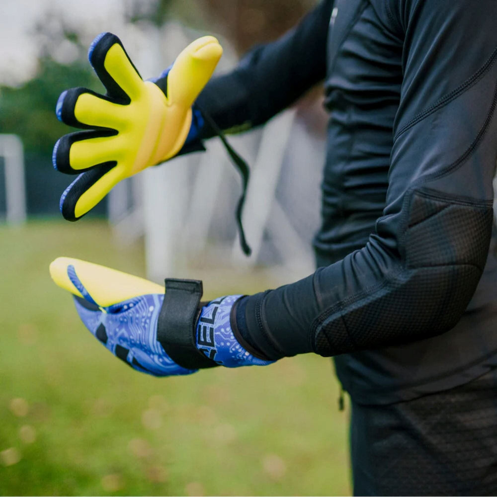 Challenger Youth GK Gloves by Storelli - Blue Circuit - ITASPORT