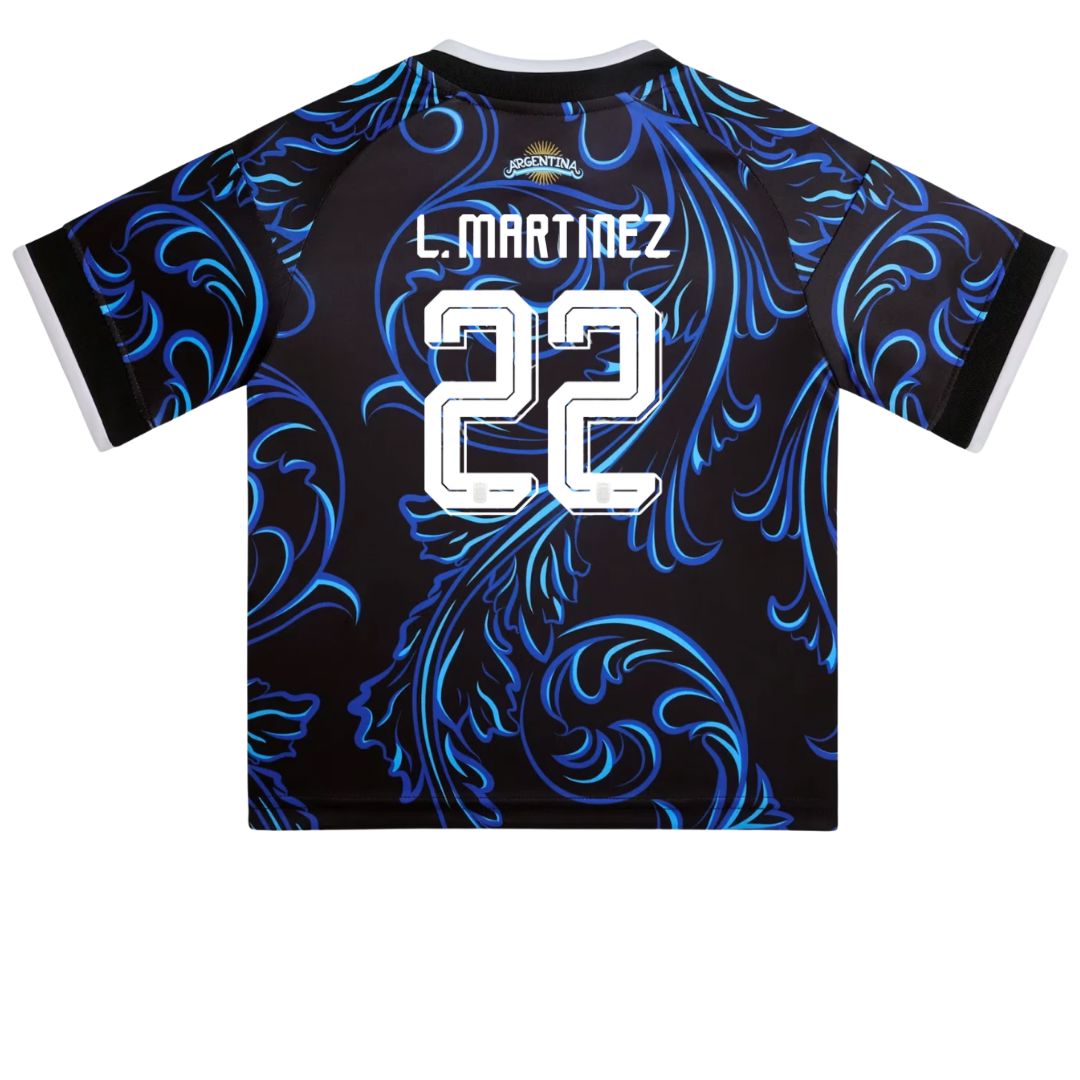 Argentina Away 2026 Mini Kit – L. MARTÍNEZ 22 - ADIDAS