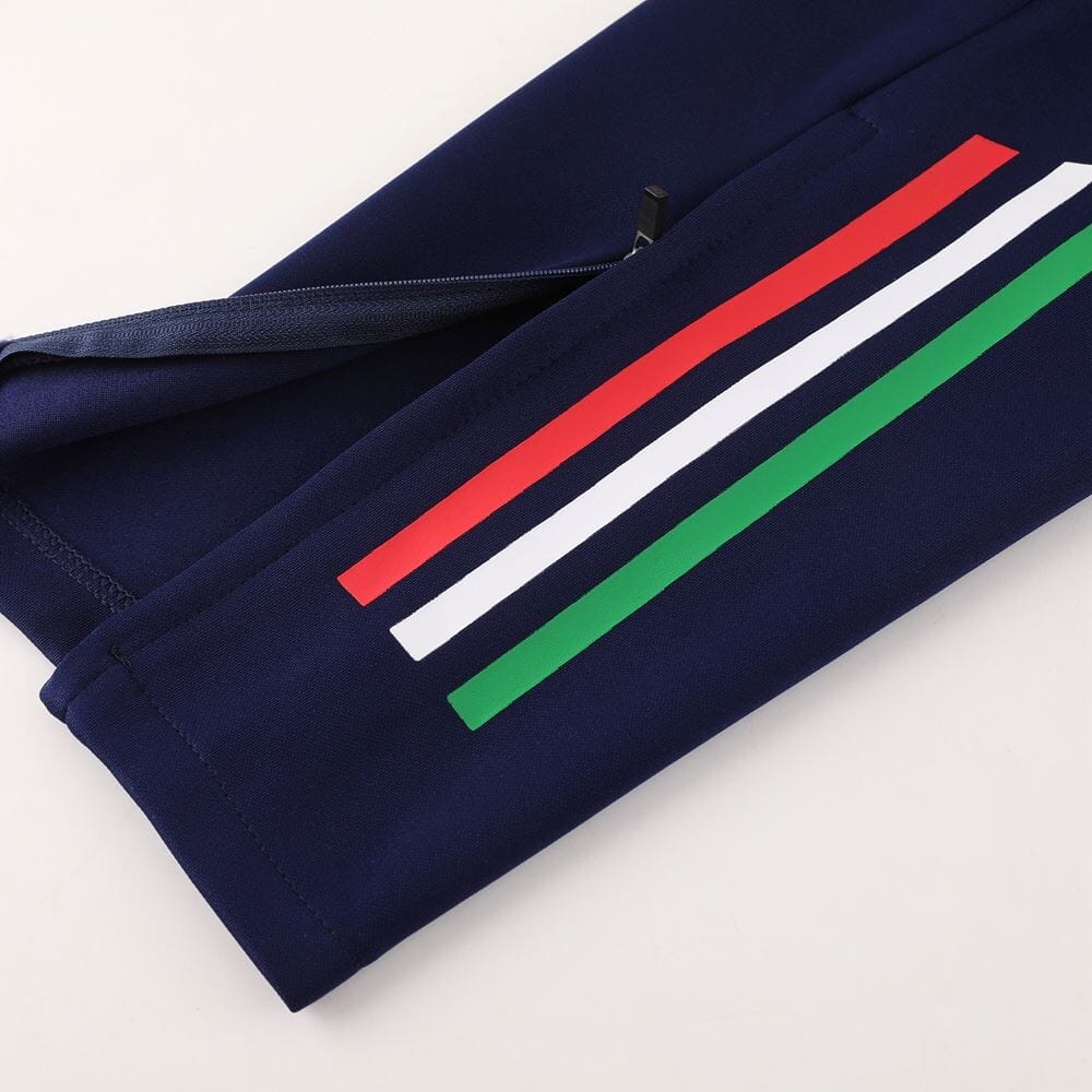 Kids Italy FIGC Navy Full Zip Training Tracksuit 24/25 - ADIDAS