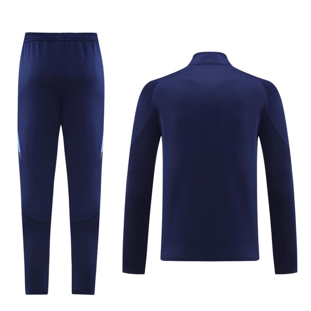 Kids Italy FIGC Navy Training Tracksuit 24/25 Back view - ADIDAS