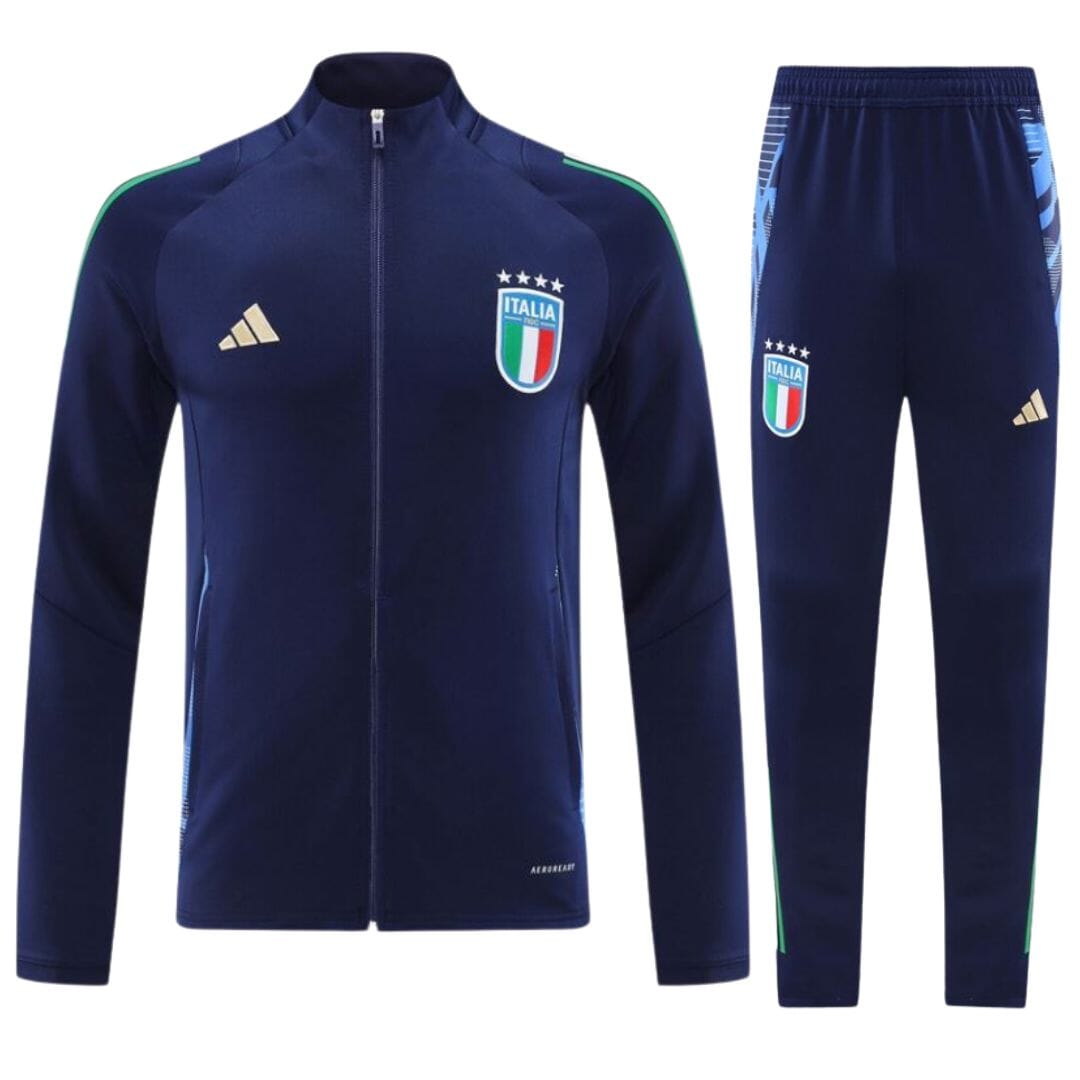 Kids Italy FIGC Navy Training Tracksuit 24/25 - ADIDAS