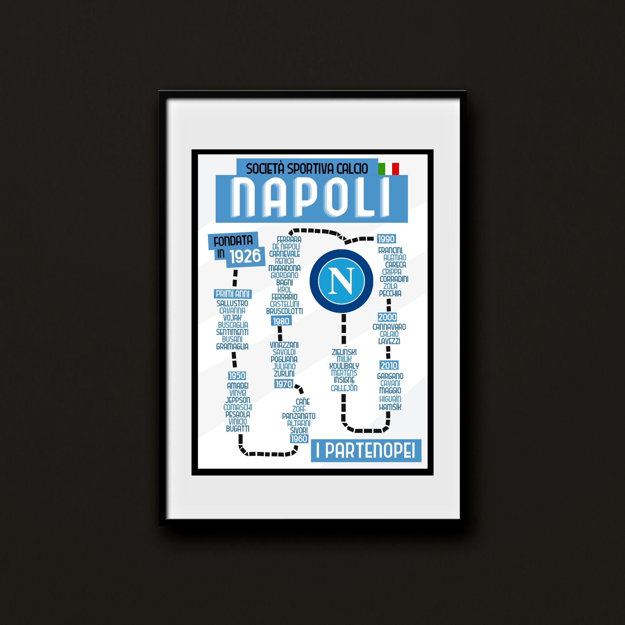 Napoli Best Players Print - ITASPORT
