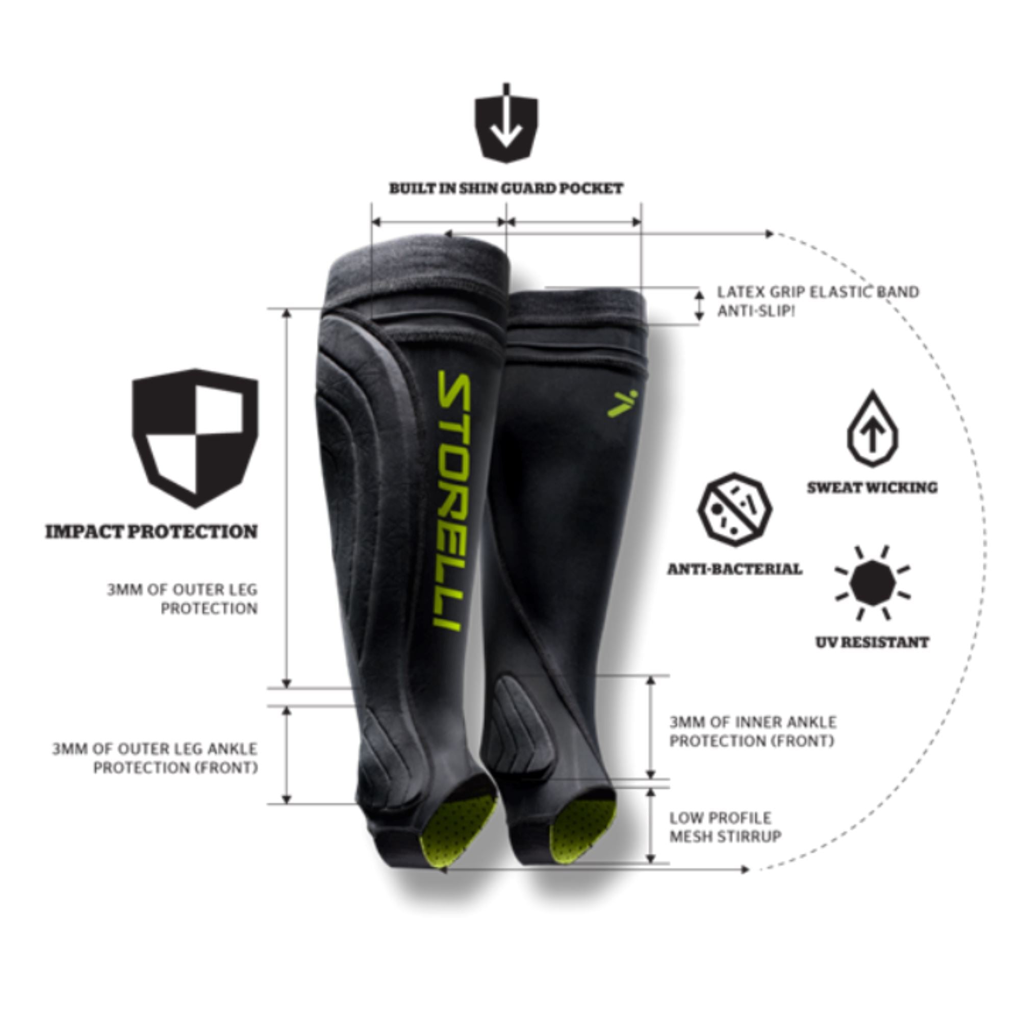 Leg Guards by Storelli - White - ITASPORT